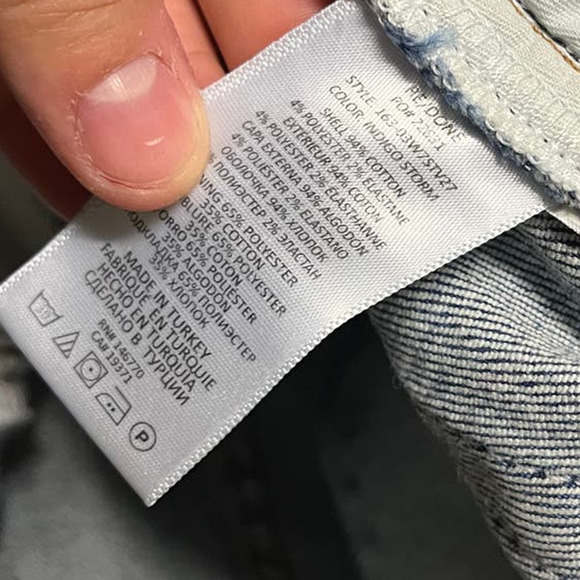 Re/Done 70s Stove Pipe‎ Jeans Button Fly Indigo Storm Size 31 - Picture 6 of 10